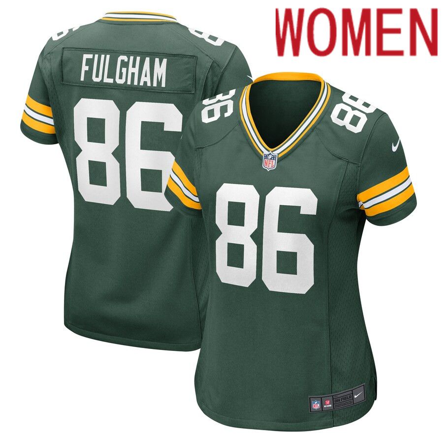 Women Green Bay Packers #86 Travis Fulgham Nike Green Game Player NFL Jersey